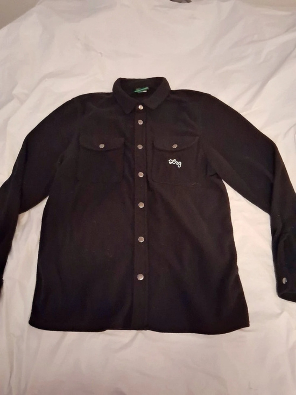 LRG Men's Black Snap-Front Shirt Size Medium